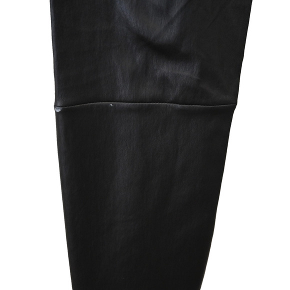 The Row Leather Leggings Medium Black Ankle Zip Straight Leg Pull On Pants - Picture 4 of 13